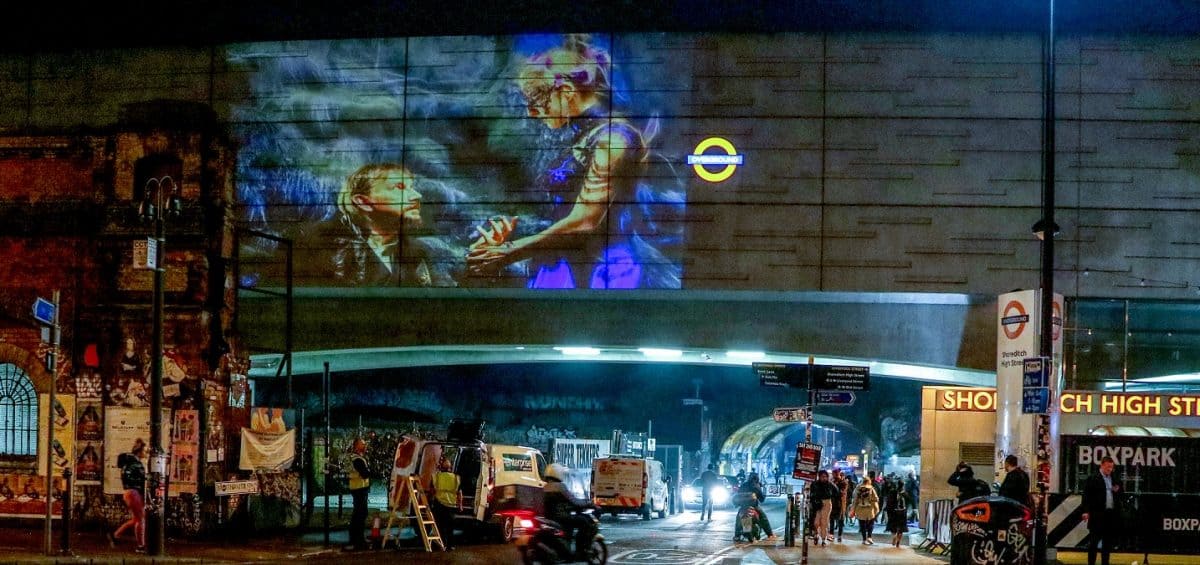 Gary Nicholls, Fine Art Photographer Project - Art Installation & Projection Mapping in Shoreditch High Street in London by Quite Great