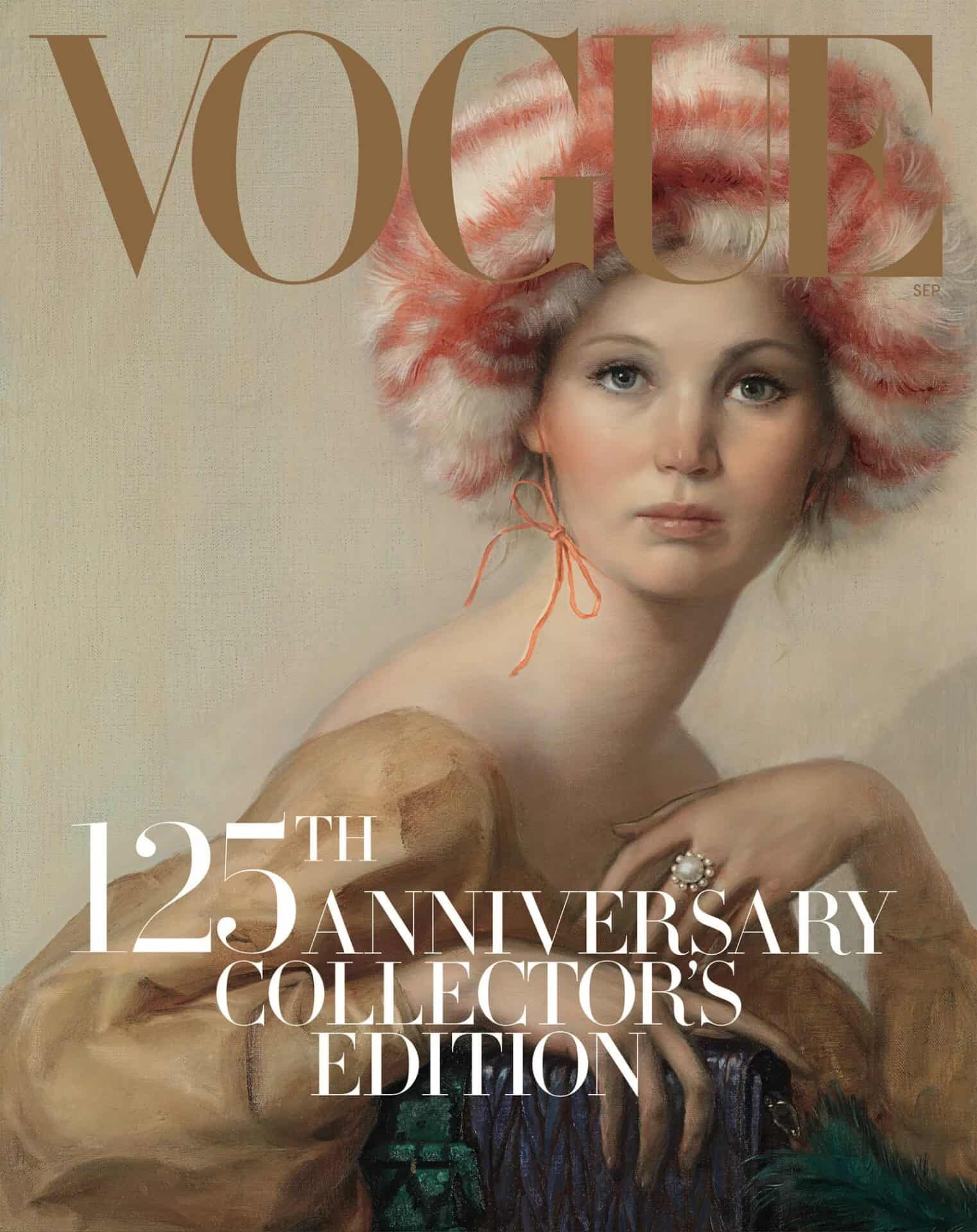 John Currin’s 2017 cover for Vogue, Untitled, 2017. ©John Currin. Vogue, 2017